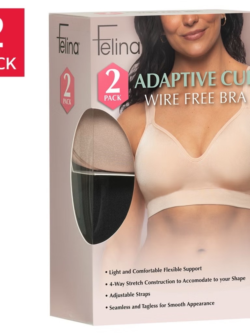 felina 2 pack bra